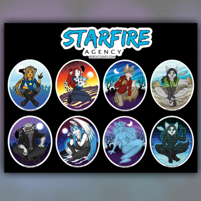 Starfire Agency Ovel Sticker Sheet cutout