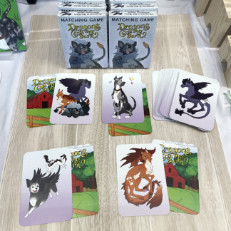 Dragons in the barn Matching Game At Convention setup