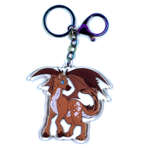 Front of June Keychain from Dragons in the Barn