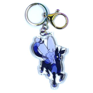 Purple Horsefly Keychain front from Dragons in the Barn
