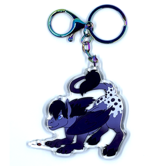 Whisper Keychain Front from Dragons in the Barn